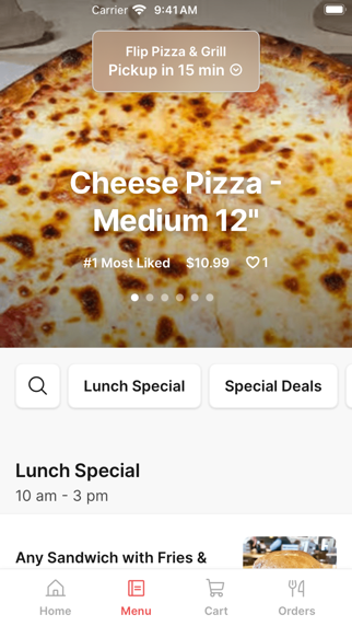 Flip Pizza & Grill iPhone screenshot 2 - Food & Drink app