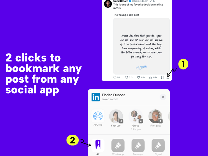 Social bookmark  signet  Alf