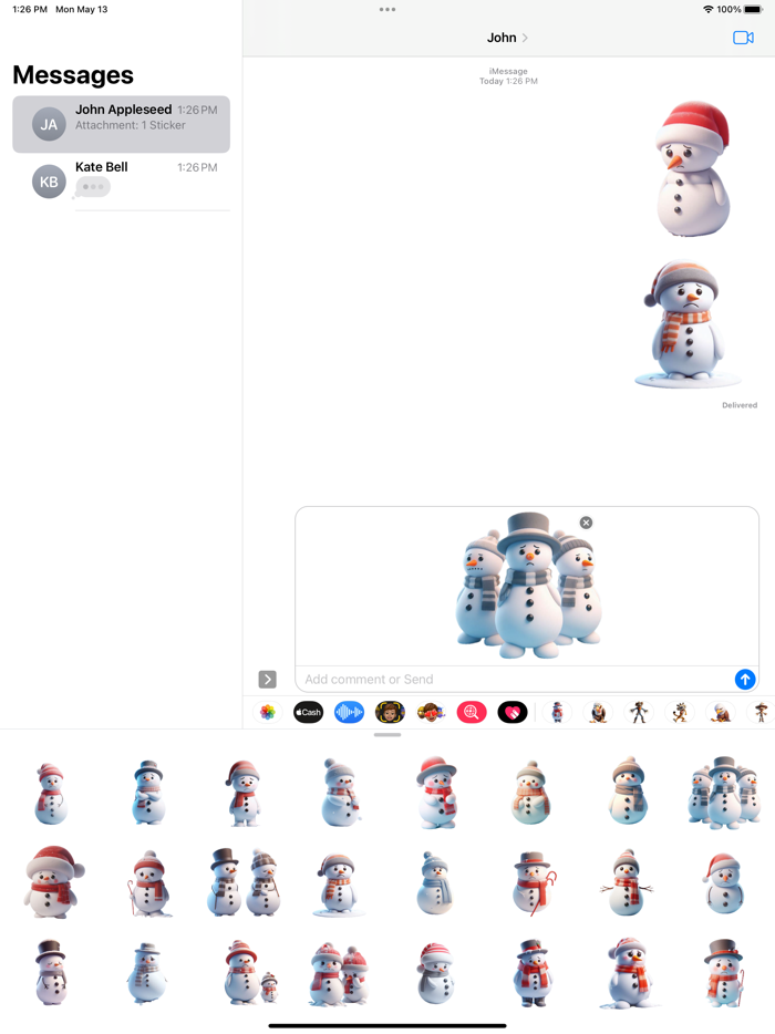 Sad Snowman Stickers