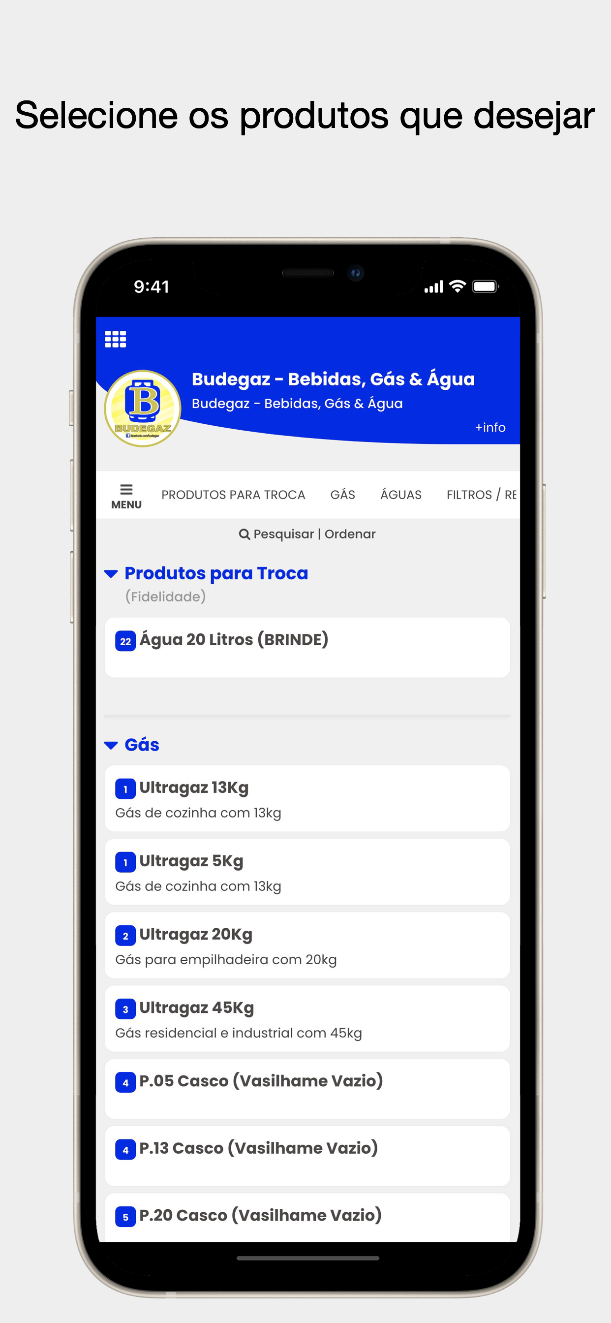 Budegaz - Bebidas, Gás & Água screenshot 2