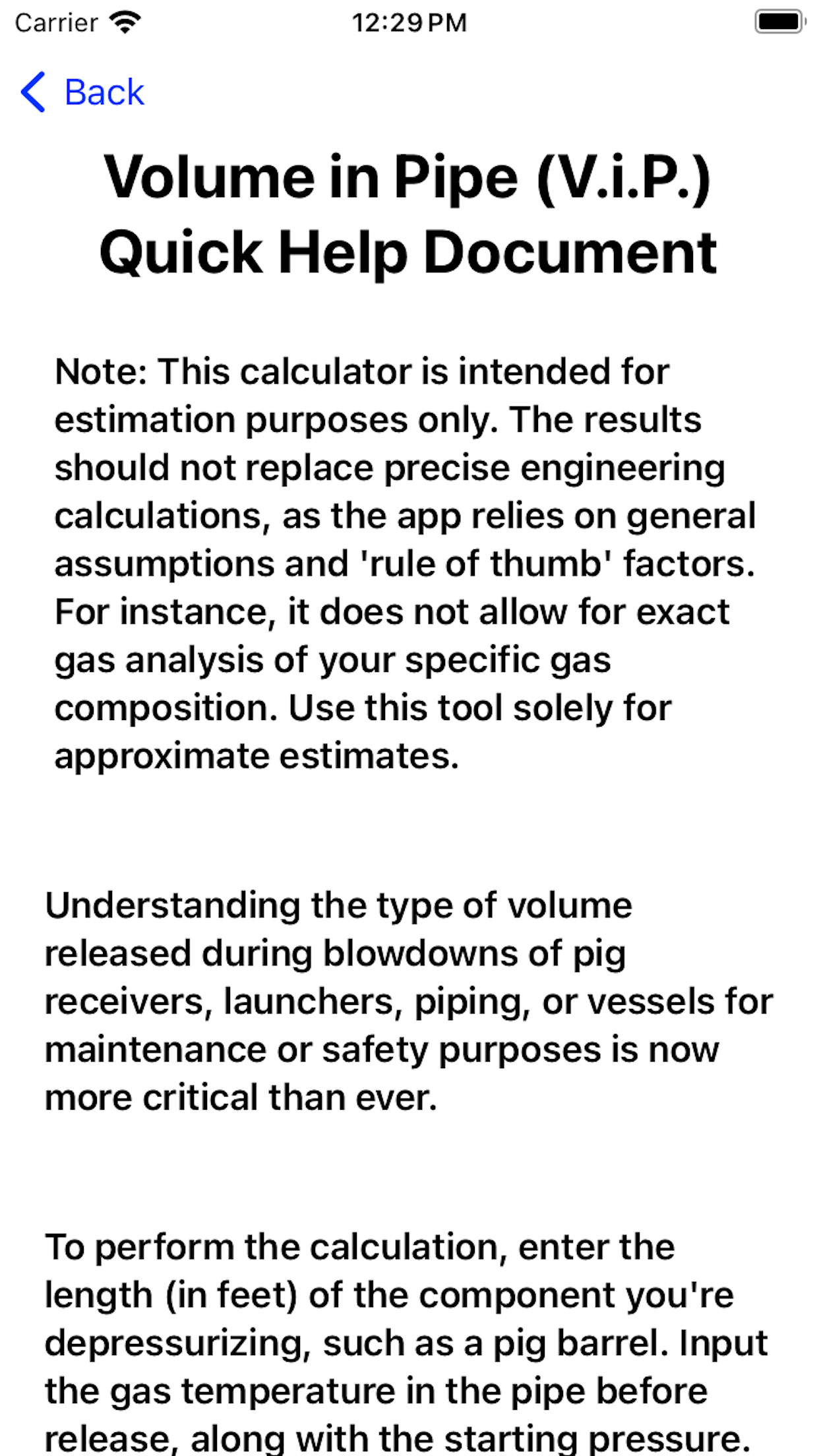 Volume in Pipe