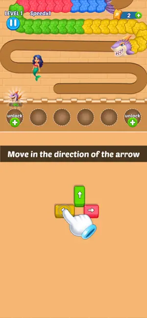 Mermaid Escape Arrow Puzzle screenshot 2