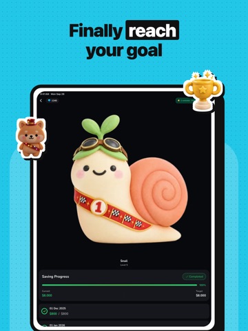 Cute Saving Goal Tracker iPad screenshot
