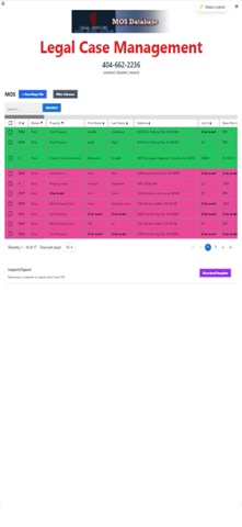 Legal Case Management screenshot