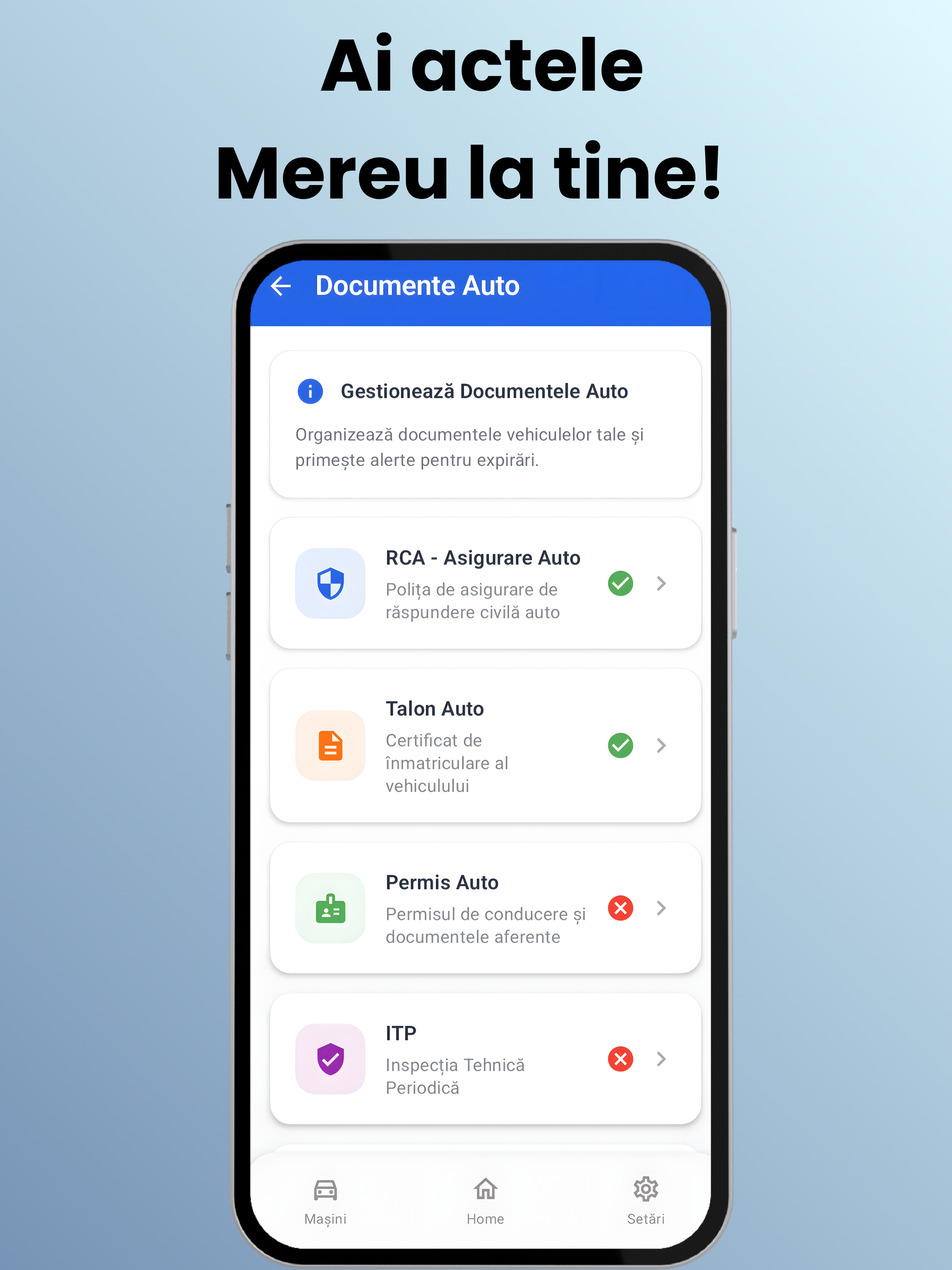 Alerte Auto - ITP, RCA