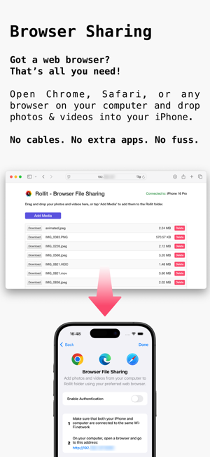 ‎Rollit: Photo Transfer App Screenshot