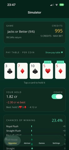 Mia Video Poker screenshot 4