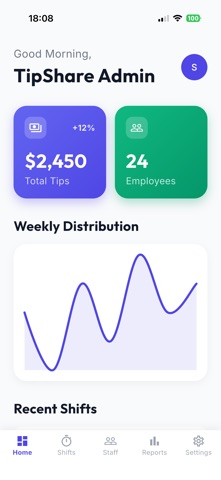 Tip+: Restaurant Tip Manager screenshot