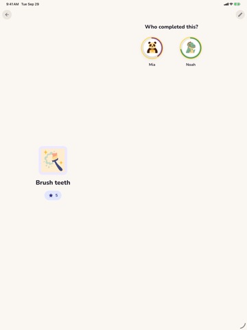 Chorios: Kids Chores & Rewards iPad screenshot