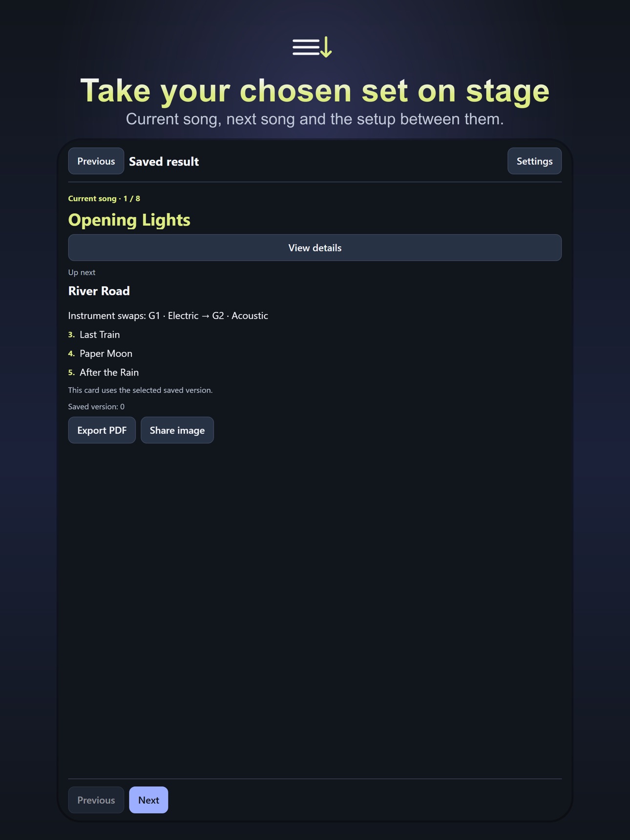 Screenshot 11 of Setlist Flow Planner