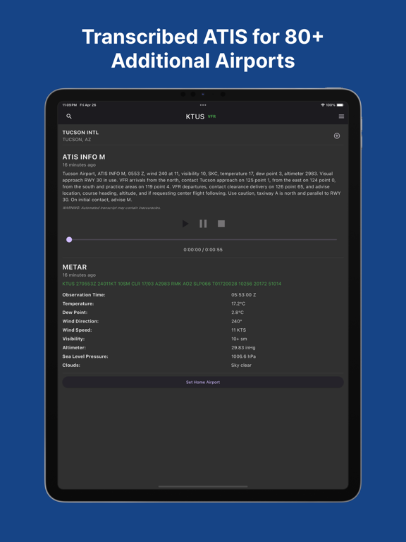 ATIS Relay iPad screenshot 4 - Weather app