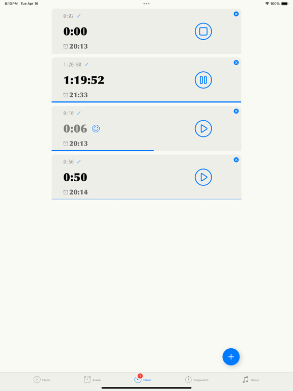 Alarm & Timer iPad screenshot 5 - Lifestyle app