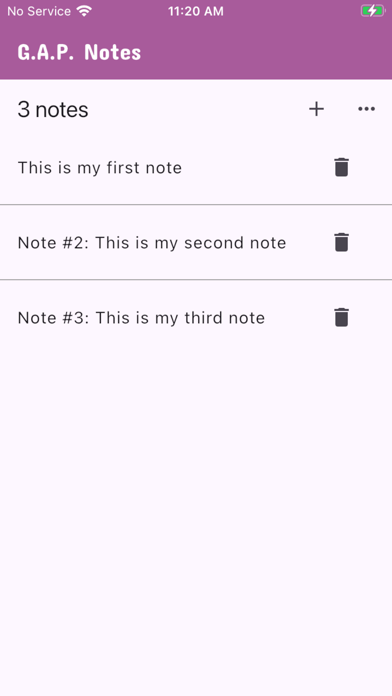G.A.P. Notes Screenshot 5 of 7