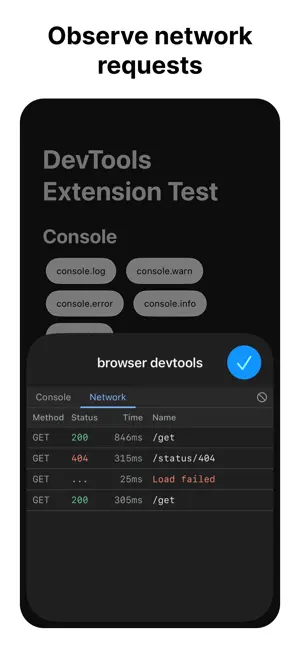 devtools iPhone screenshot 2