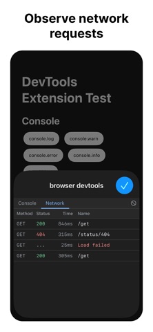 devtools iPhone screenshot