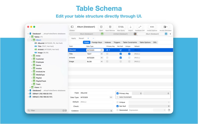 Screenshot #3 pour SQLiteFlow - SQLite Editor