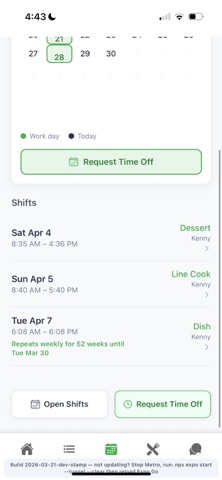 Sheek: Restaurant Software screenshot