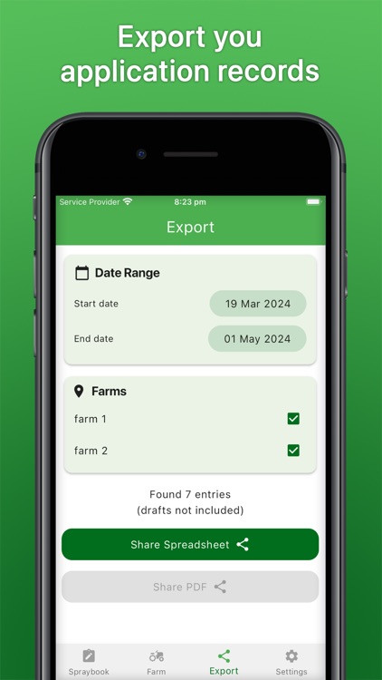 Spraybook: Spray Record Diary screenshot-3