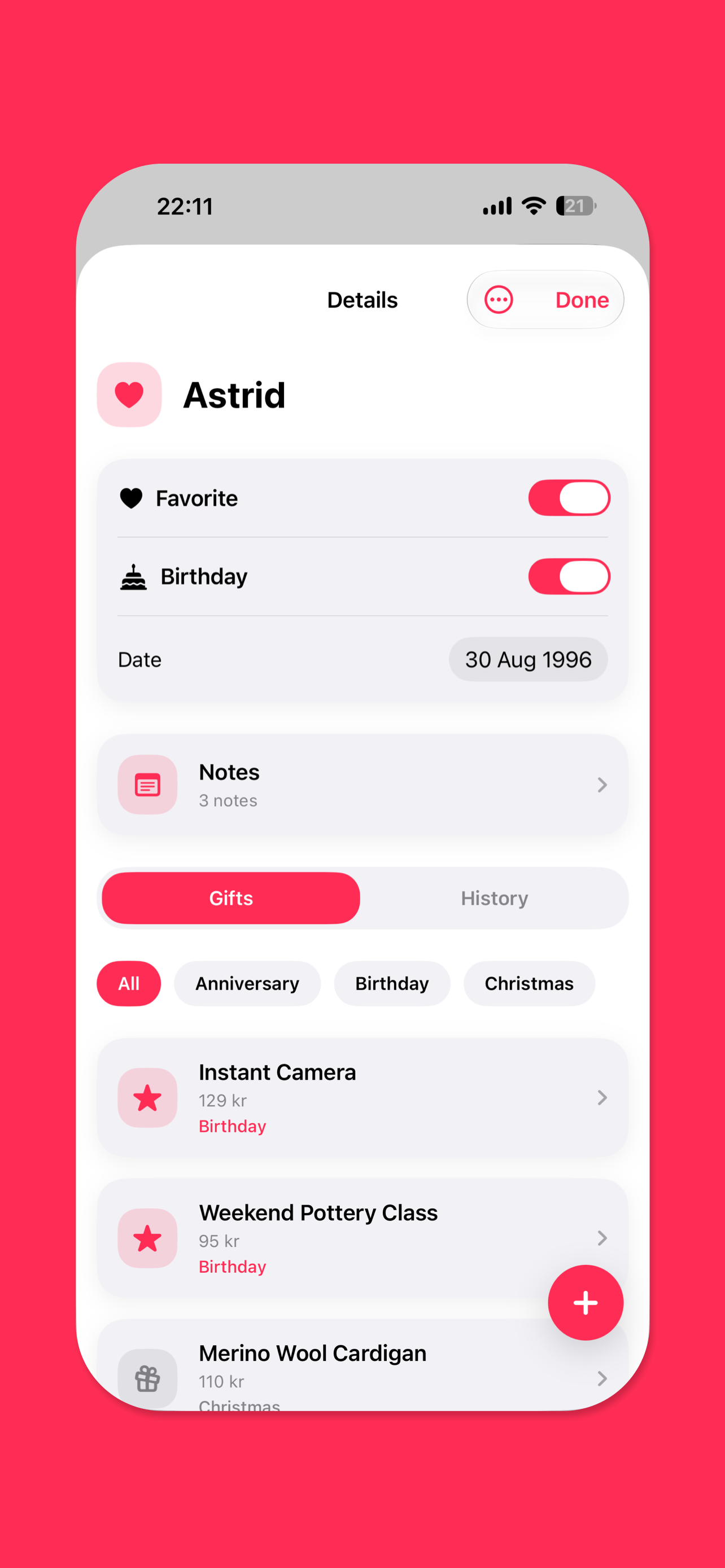 Gifter: Gift Tracker & Lists screenshot 3