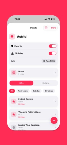 Gifter: Gift Tracker & Lists Screenshot 3 of 7
