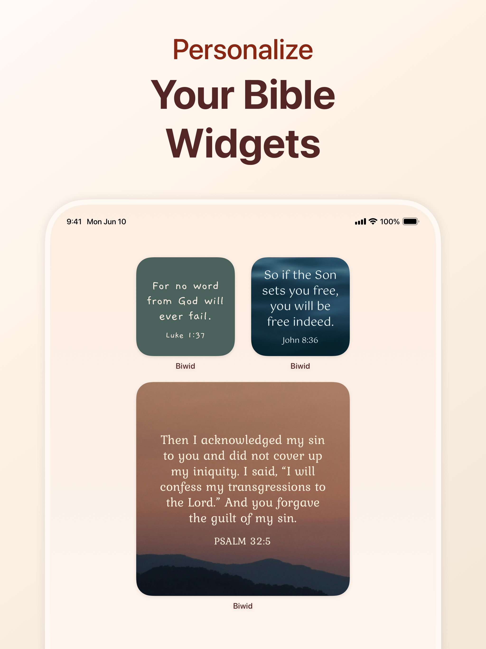 Daily Bible Verse Widget -Zion
