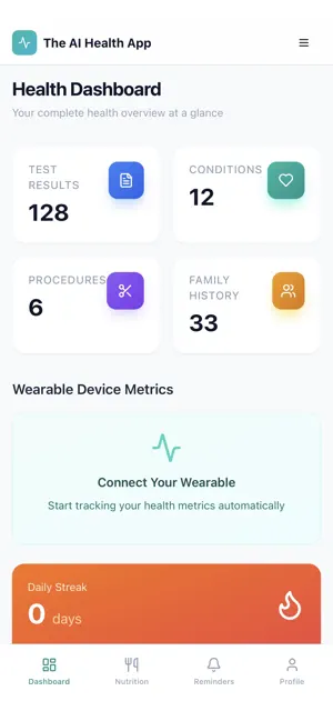 The AI Health App screenshot 1