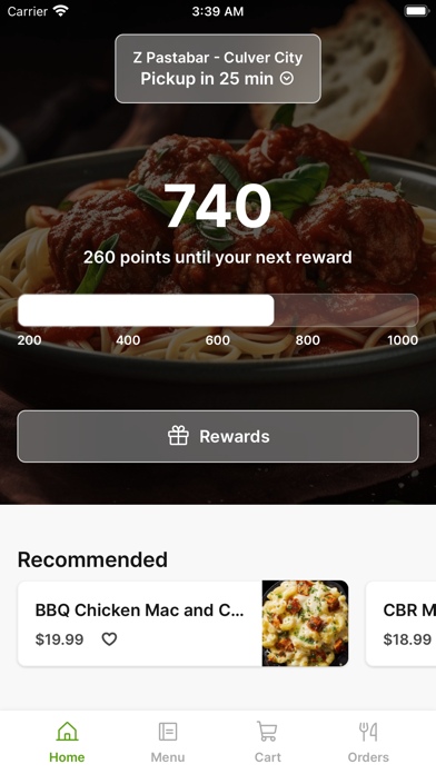 Z Pastabar LA iPhone screenshot 1 - Food & Drink app