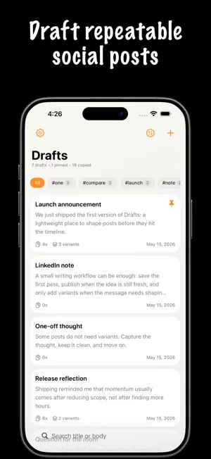 DraftX: Draft Once, Post Many screenshot 1
