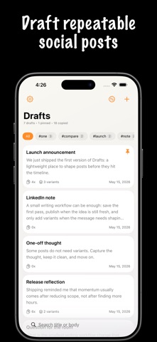 DraftX: Draft Once, Post Many Screenshot 1 of 3