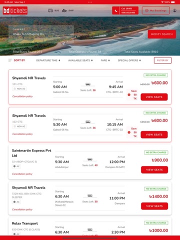 BDTICKETS iPad screenshot