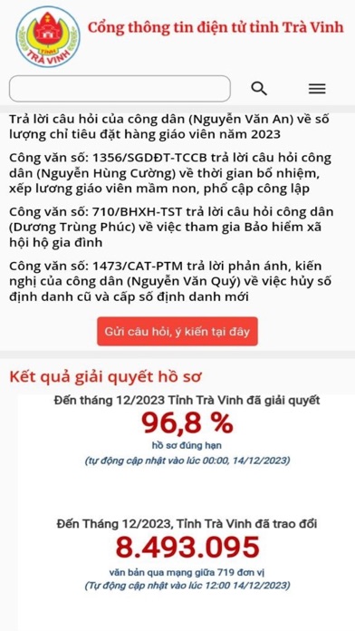 Screenshot #2 pour Cổng thông tin Trà Vinh