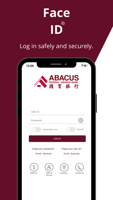 Abacus iMobile Banking Screenshot