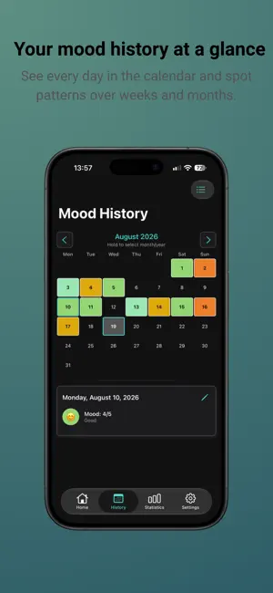 MonoMood: Daily Mood Tracker screenshot 2