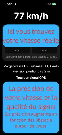 Capture d'écran de Vitesse Retenue Autoroute sur iPhone 3