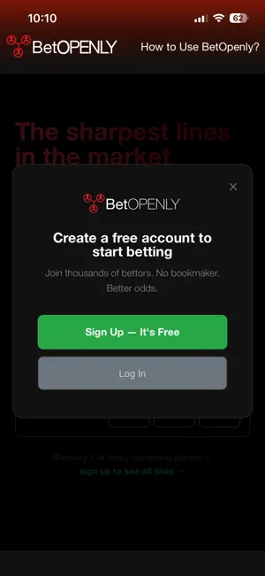 BetOPENLY screenshot 2