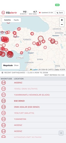 EQAlertr - Deprem Takibi screenshot