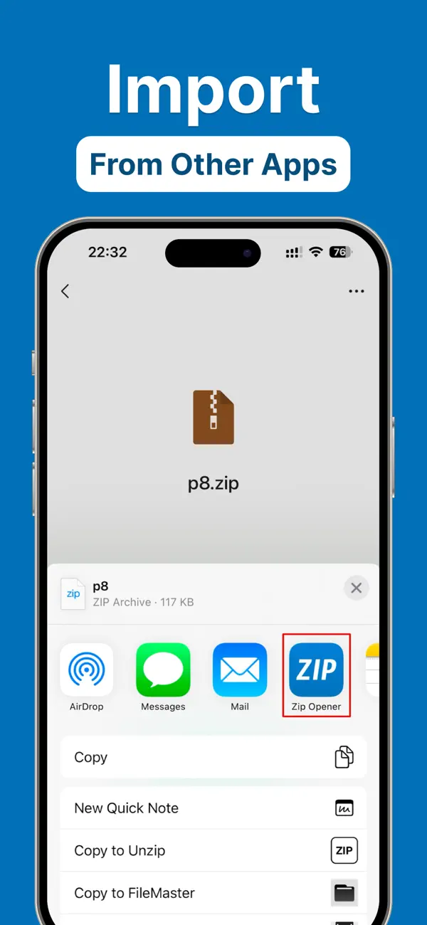 Screenshot #2 pour Zip Opener -Unzip Unrar Tool