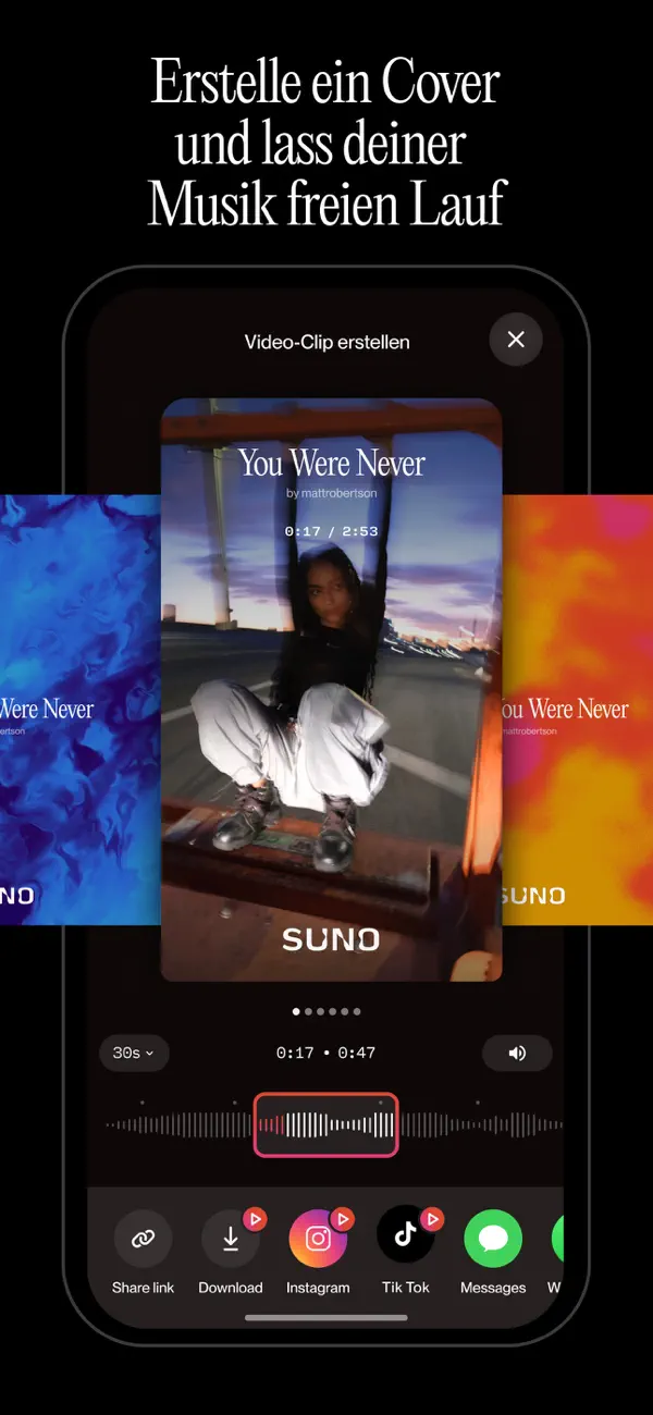 Suno - Musik Machen mit KI iPhone App Screenshot 6 – Musik