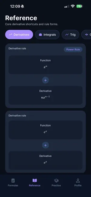 Calculus Formulas - CalcRef screenshot 4