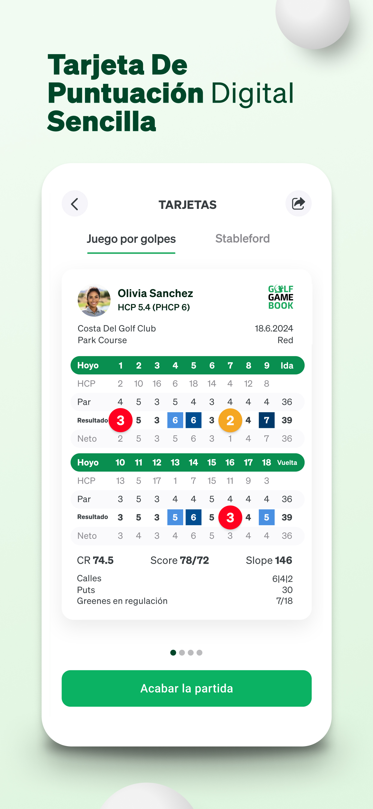 Golf GameBook Puntuación & GPS