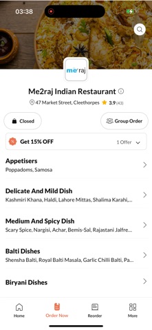 Me2raj Indian Restaurant Screenshot 2 of 4