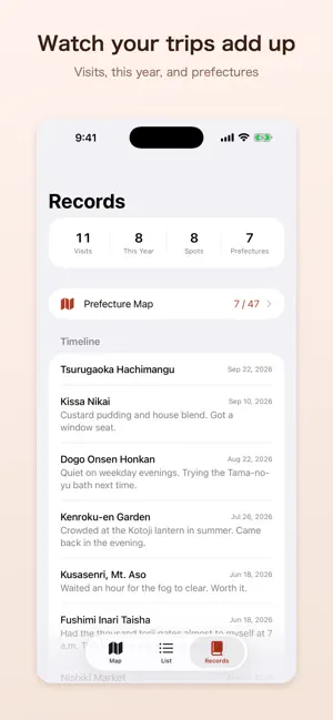 Japan Spotbook: Travel Log screenshot 4