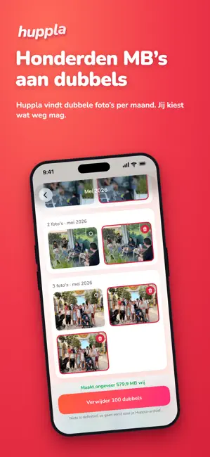 Huppla: foto's opruimen iPhone screenshot 6