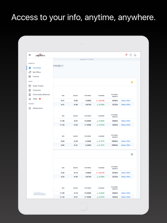 Gateway FS Grain iPad screenshot 1 - Business app