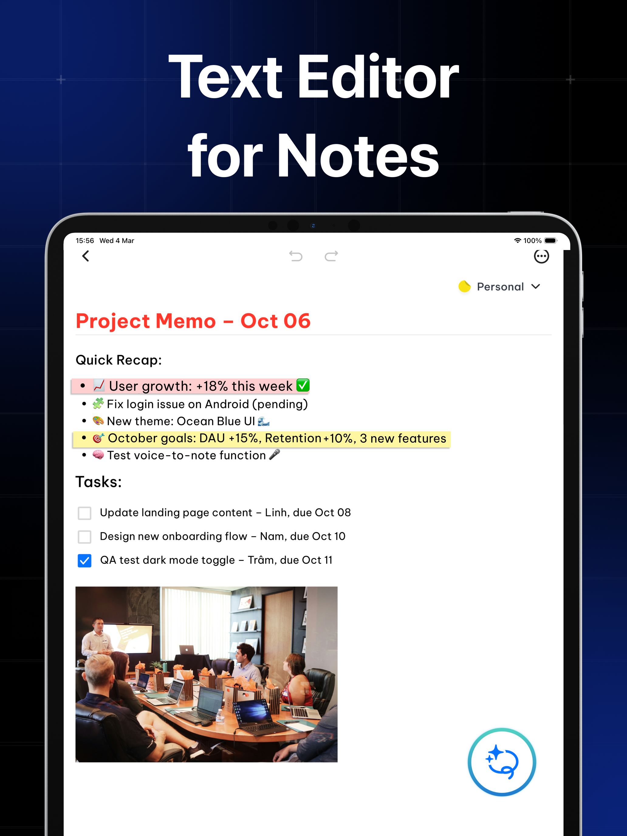 Take Notes - AI Notepad