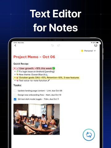 Take Notes - AI Notepad iPad screenshot