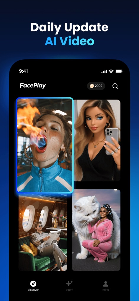 Faceplay: AI Video Photo Maker - Galeria de Vídeos AI