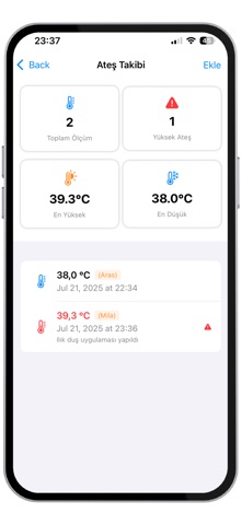 İlaç ve Ateş Takip screenshot