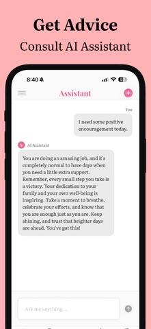 MamaSaysSo: AI Journal for Mom iPhone screenshot