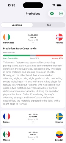AI Football Match Picks iPhone screenshot